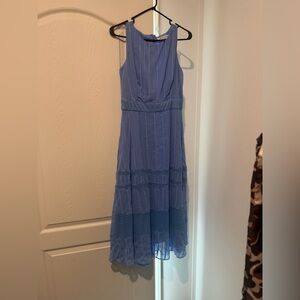 Elegant Blue Sleeveless Dress
